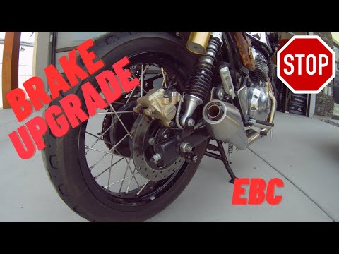 Royal Enfield 🇬🇧 Continental GT 🏍 Interceptor 650 Brake upgrade pad change Easy DIY EBC brake pads