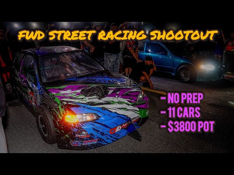 FWD NO PREP STREET RACING SHOOTOUT | J-SERIES EG, ALL MOTOR K24 CIVIC, TURBO B-SERIES EK & MORE