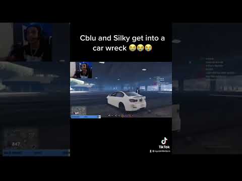 Cblu and Silky get into a wreck 😭😭😭 #cblu #shorts #kayflock