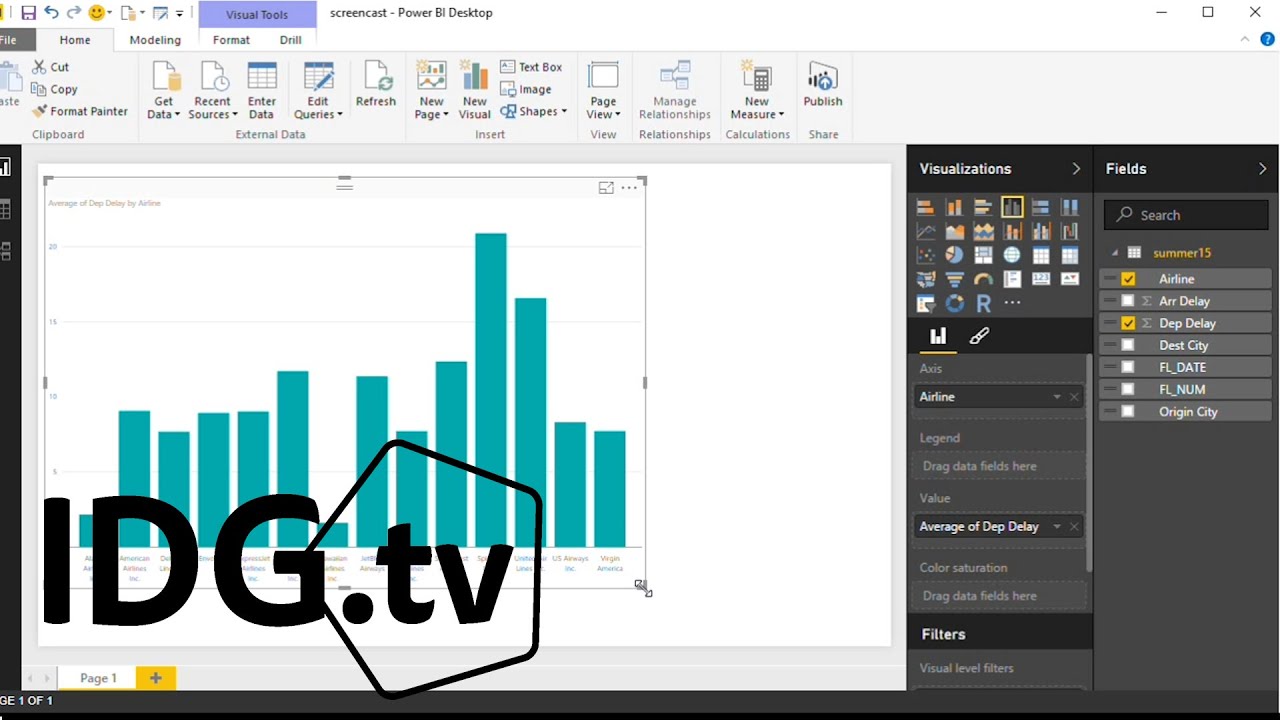 Visualizing data with Power BI