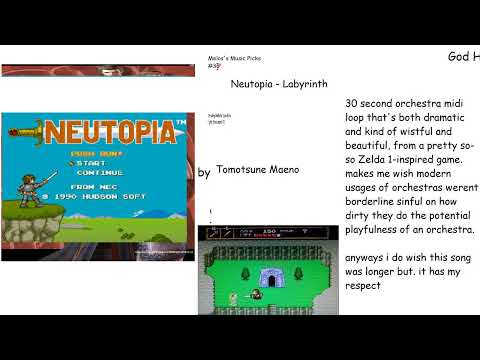 melos's vgm picks 037 - Neutopia - Labyrinth (1989, by Tomotsune Maeno)
