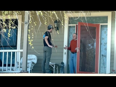Elderly Man Gets SURPRISE when I KNOCKED on his door