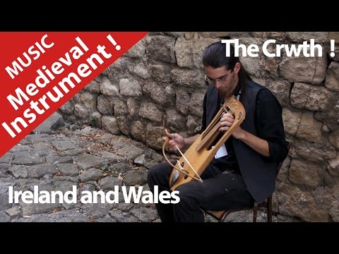 Irish instrument, Music.The Crwth,Medieval Notes! Video