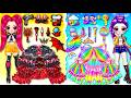 Rainbow vs Black Glow Up! Huntrix Rumi & Mira Makeup & Dress Up Challenge | DIY Fashion Paper Dolls