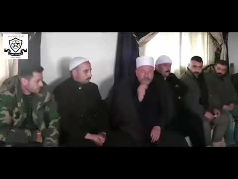 كلمة الشيخ يحيى الحجار قائد حركة رجال الكرامة في زيارة الى قرية جنينة في ريف السويداء