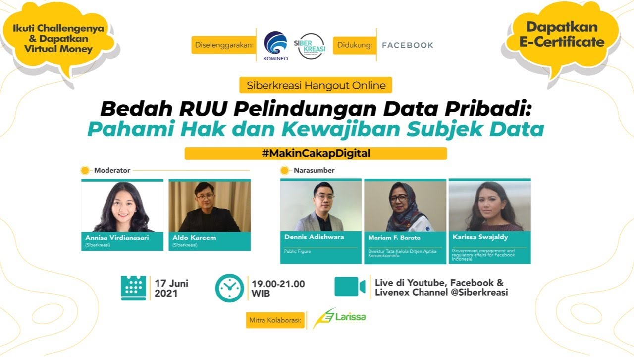 Facebook Dukung Gelaran Webinar Siberkreasi dan Kominfo, Bahas Isu Kebocoran Data Pribadi Pengguna Medsos picture