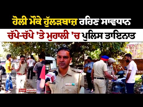ਹੋਲੀ ਮੌਕੇ ਹੁੱਲੜਬਾਜ਼ ਰਹਿਣ ਸਾਵਧਾਨ, ਚੱਪੇ-ਚੱਪੇ 'ਤੇ ਮੁਹਾਲੀ 'ਚ ਪੁਲਿਸ ਤਾਇਨਾਤ