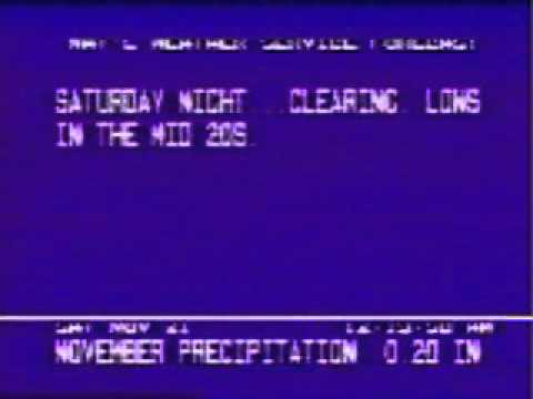 1998 Weather Report from the Hudson Valley - November 21 - Awesome 90's Graphics