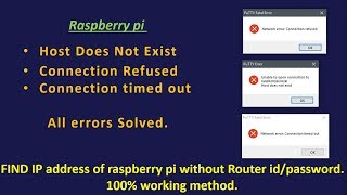 2 Raspberry Pi host Doesnot Exist,Connection refuse, timeout (SOLVED)