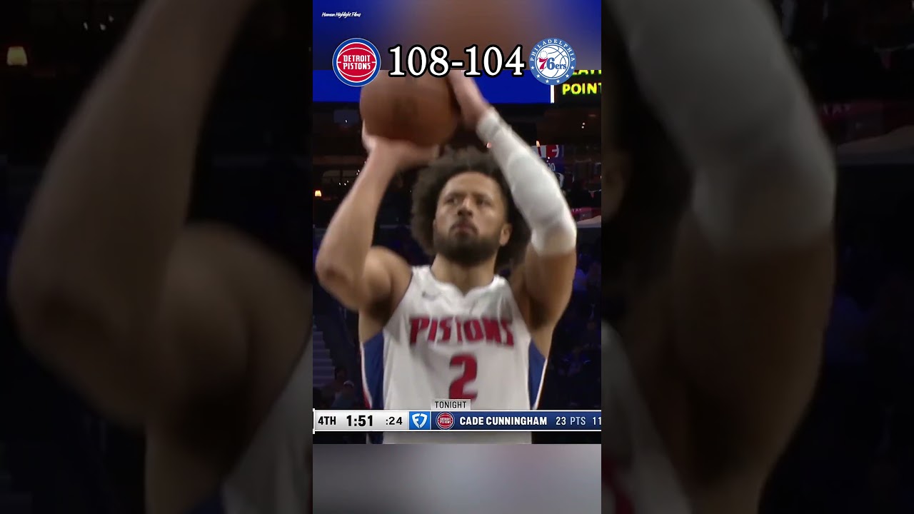CADE CUNNINGHAM IS CLUTCH🔥🔥🔥 #pistons #cadecunningham #nba #basketball #buzzerbeater #gamewinner