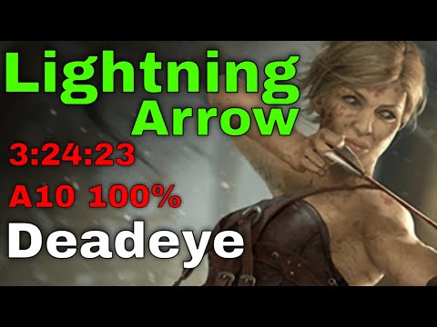Lightning Arrow Deadeye League Starter Leveling SSF - All Skill Points & Labs [3.20 PoE]