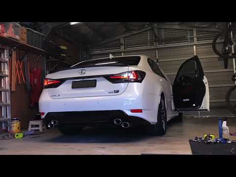 lexus GSF apexi mid pipe on stock exhaust