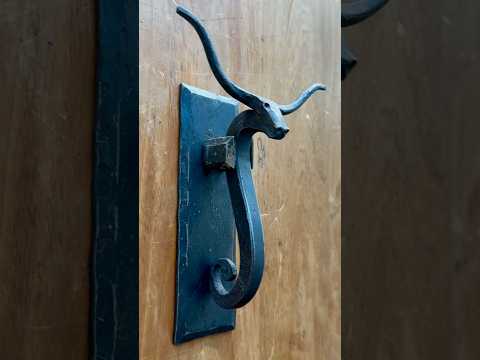 Hand-Forged Longhorn Door knocker! #blacksmith#forge#farrier#longhorn#metalart#artisan anvilanna.com