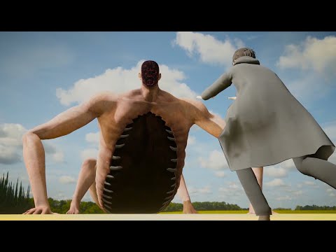 Eren Yeager VS Rod Reiss Titan - Attack On Titan (Animation)