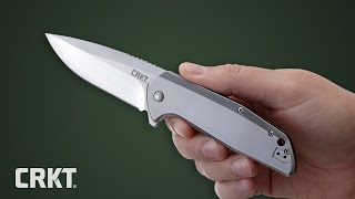 Складной нож Liong Mah’s Design G.S.D™ (Get.S**T.Done) CRKT 3710, клинок AUS-8 Satin Combo, рукоять нержавеющая сталь