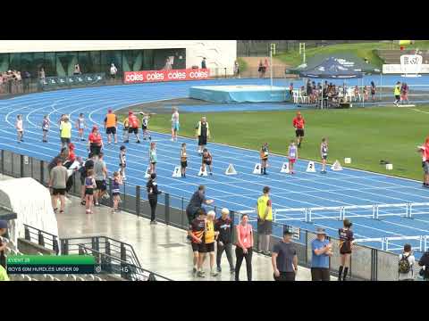 Boys Under 9 60m Hurdles H1 - 2020 State Combined Events Championships // LAVicTV