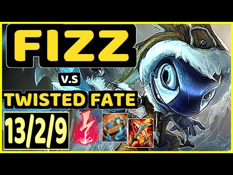 GRACE (FIZZ) vs TWISTED FATE - 13/2/9 KDA MID GAMEPLAY - KR Ranked GRANDMASTER