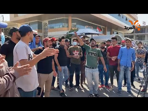 شاهد بالفيديو.. اغلاق مقار شركات التوزيع ونقل وانتاج الطاقة الكهربائية من قبل اجراء الـ 30 الف #المربد