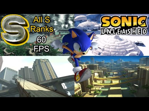 Sonic Unleashed - S Rank in Every Daytime Main Act (60 FPS)