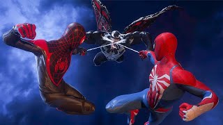Marvel's Spider-Man 2 - Miles and Peter Vs Venom With Classic Suit