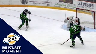 Must See Moment: Mathieu Caron shuts down a clear 2-on-0