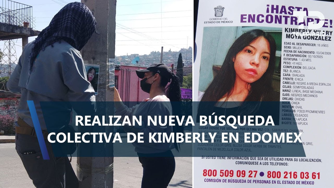 Realizan nueva búsqueda colectiva de Kimberly Moya en Naucalpan