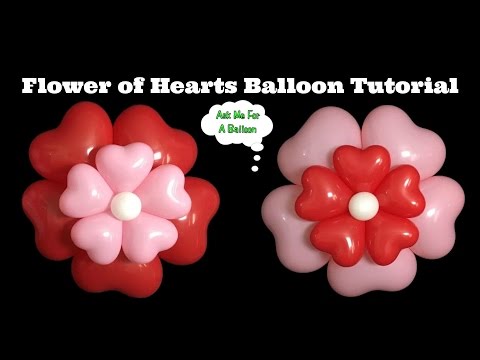Flower of hearts balloon tutorial