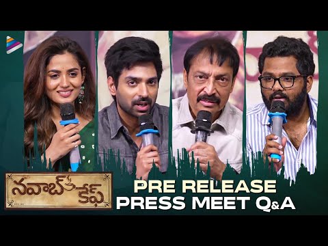 Nawab Cafe Pre Release Press Meet Q&A With Media | Shiva Kandukuri | Teju Ashwini | Rajeev Kanakala — Nawab Cafe
