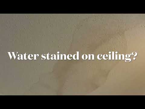 DIY - How to cover water stains on the ceiling or wall