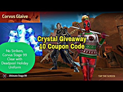 10 Coupon Code Giveaway| Deadpool Clear Wbu Corvus Stage 99 Without Strikers - Marvel Future Fight