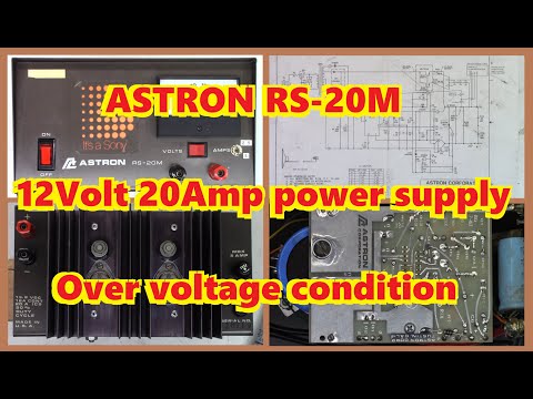 Astron RS-20M 20 Amp - 13.8 Volt Power Supply Repair - Shuts down - Overvoltage Issue
