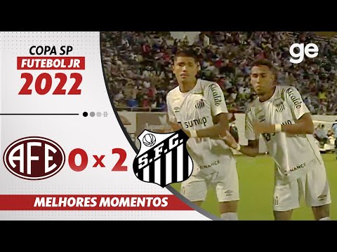 Gols e lances de Ferroviária-SP x Santos