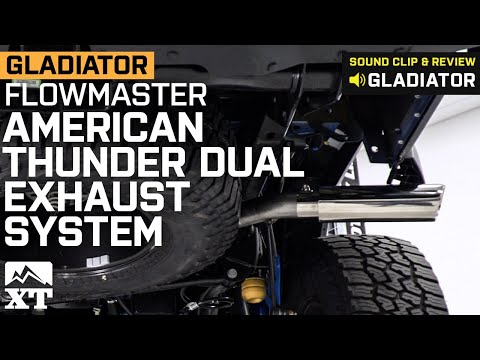 Jeep Gladiator JT Flowmaster American Thunder Dual Exhaust System; Polished Tips Sound Clip & Review