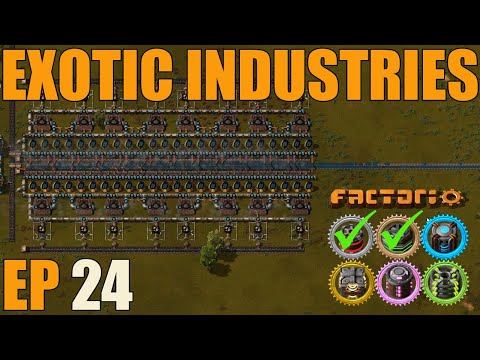 Factorio Exotic Industries - Let's Play Ep 24 - Industrial Glass Build