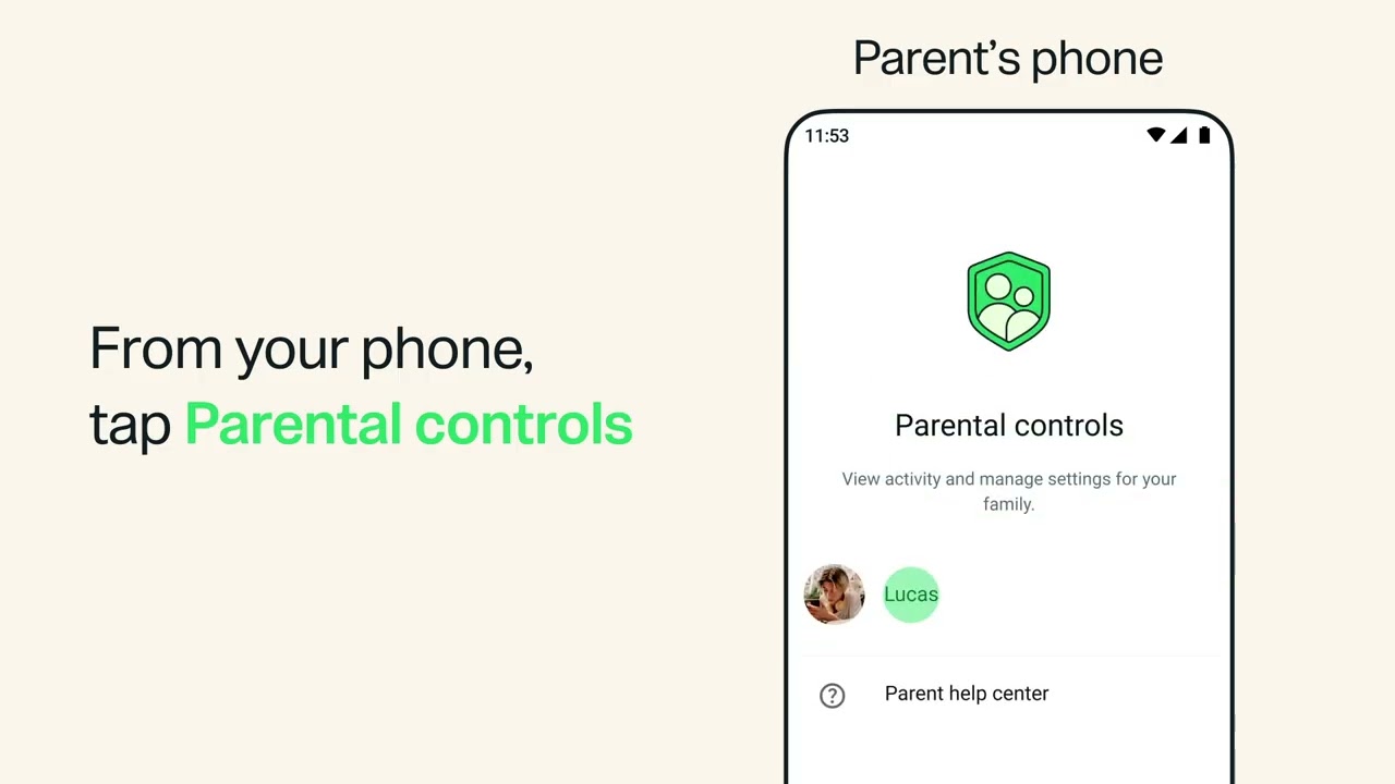 About parental controls for teens on WhatsApp