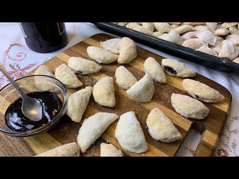 JAM FILLED POCKET COOKIES | ONLY 4 Ingredients | Jam Filled Turnovers ❤️ Marmeladni Žepki