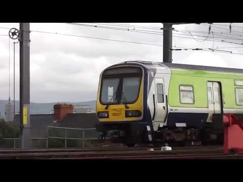Commuter class 29000 DMU - Passes by Fairview Dart Depot, Dublin.