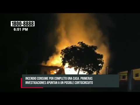 Incendio arrasa con todo en una vivienda en Rancho Grande Matagalpa