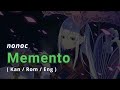Memento By Nonoc Re Zero S2 ED Lyrics