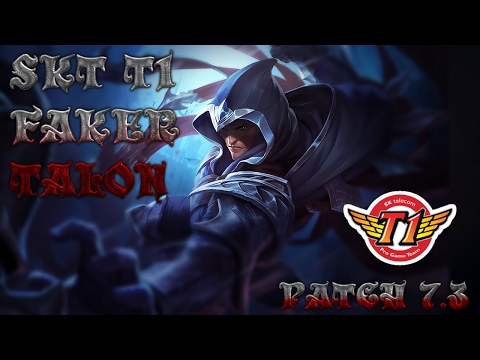 SKT T1 Faker Talon Mid vs Ryze - Patch 7.3 (RANKED)