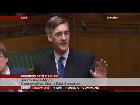 Jacob Rees-Mogg MP at the Business of the House debate