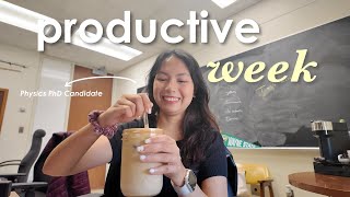 PRODUCTIVE week in a life of a physics phd candidate, data analysis, journal artwork | PhD Vlog 🎓