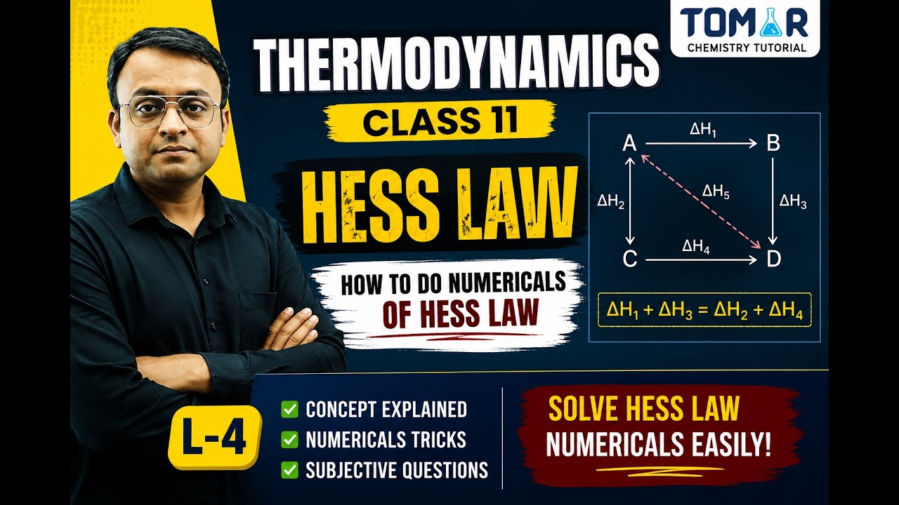 Thermodynamics class 11 /L-4/ HESS LAW / how to do numericals of hess law/ subjective questions