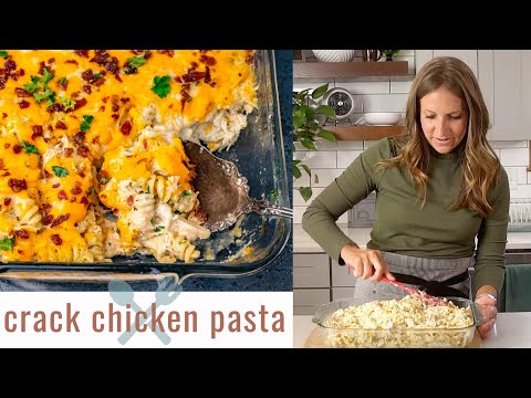 How to Make Crack Chicken Pasta Bake {Creamy Ranch Bacon}