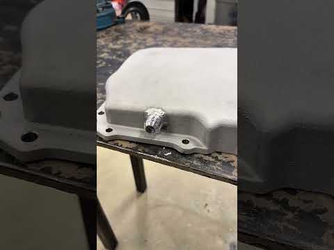 Getting this FiTech swap oil pan ready for some turbo action with a -10 AN drain port