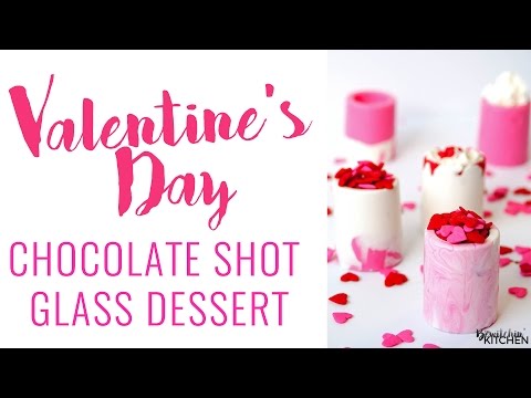 How TO Make Valentine's Day Chocolate Shot Glass Dessert