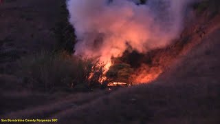 San Bernardino Kendall Dr Small Vegetation Fire In 232's With 227. July 2 2025