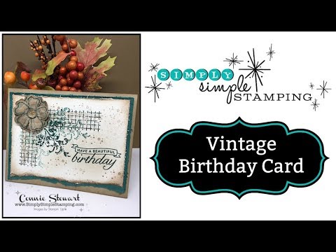 Simply Simple - Vintage Birthday Card by Connie Stewart