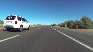 preview picture of video 'Interstate 8 Freeway drive past Dateland, Arizona and Spot Road, 31 October 2013, GP037924'