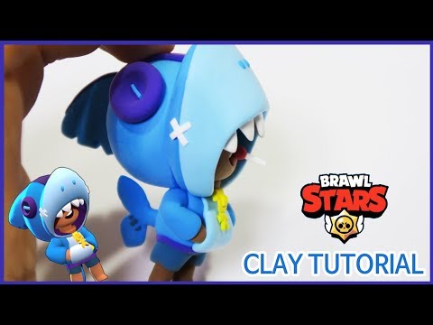 Making Shark Leon clay figure/Brawlstars/air dry clay/CLAY TUTORIAL